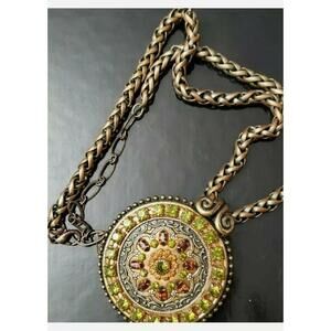 Michal Golan Collection Old World Style VTG. Necklace W/ Multi Color Beads #☆